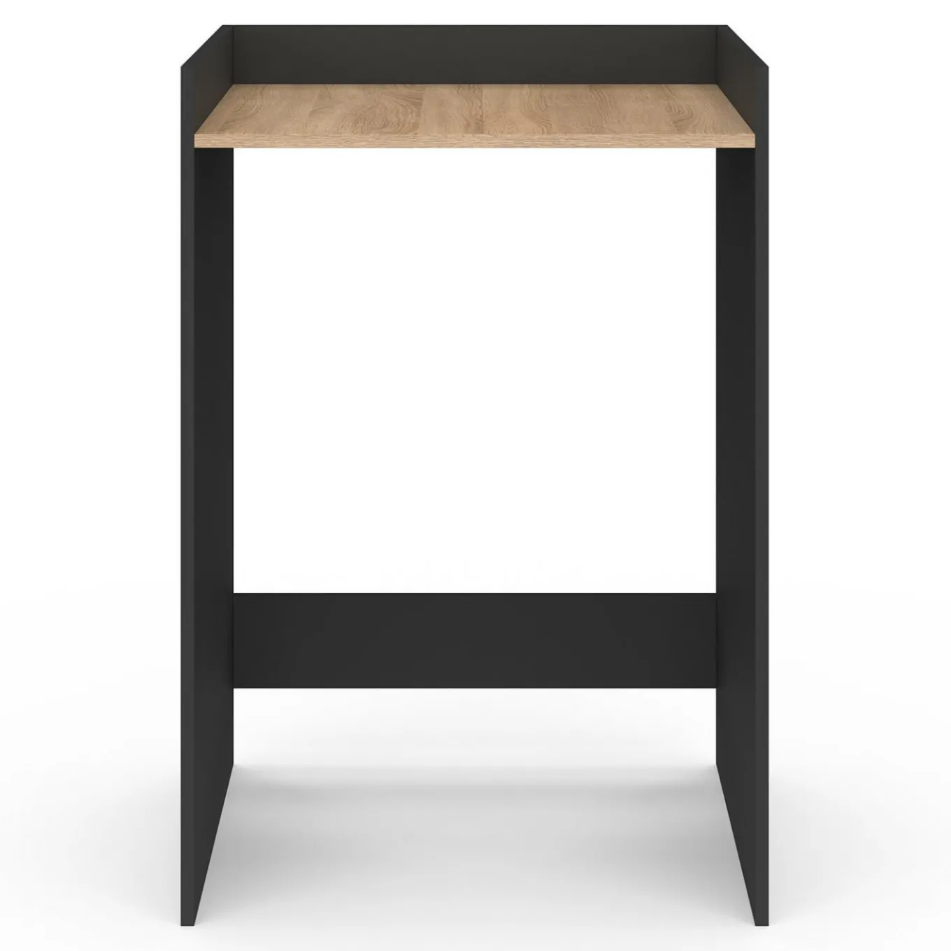 IDMarket Meuble armoire pour machine à laver noir et bois façon hêtre* Rangement Et Accessoires|Collection Contemporaine