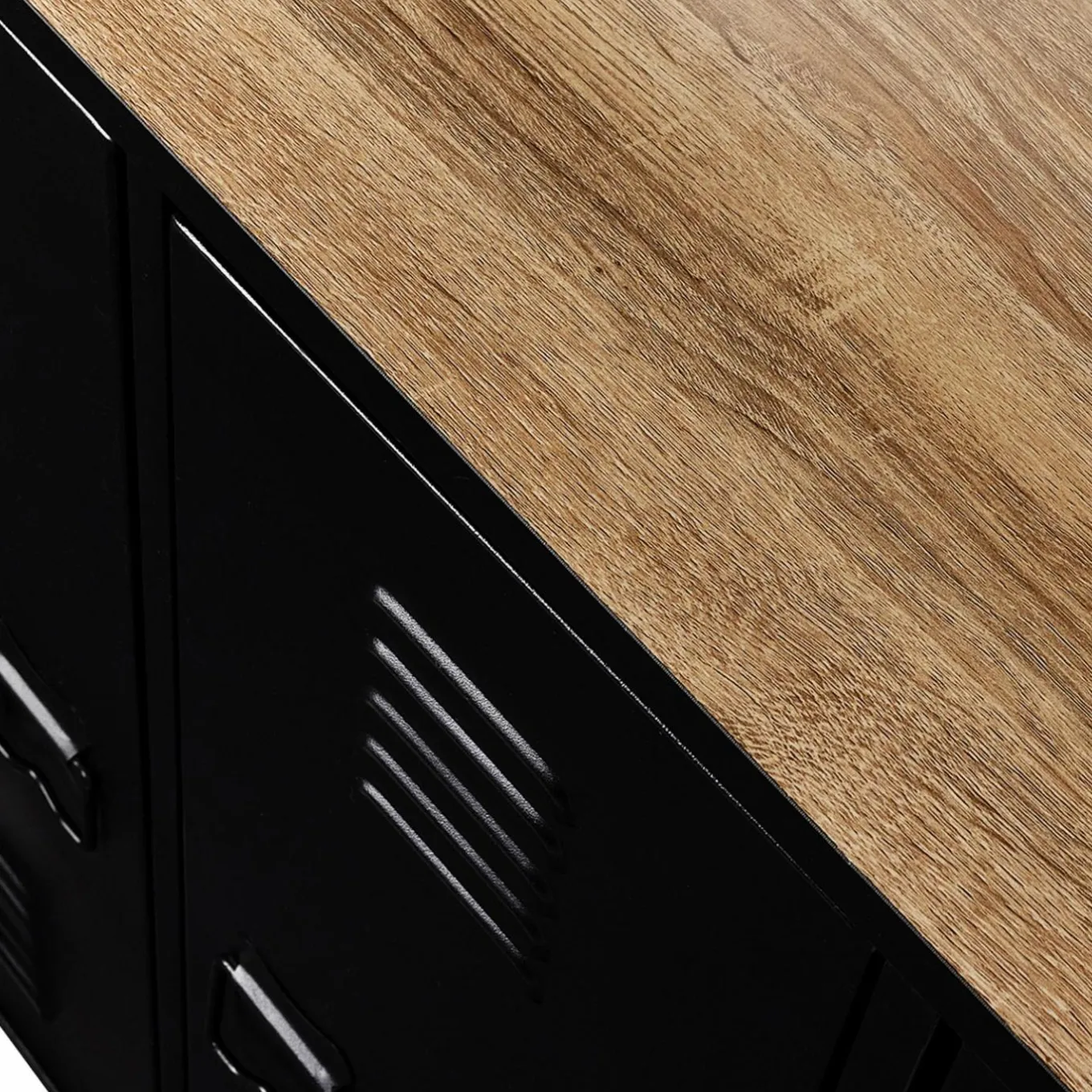 IDMarket Meuble bar métal noir et bois industriel* Collection Agencement Magasin|Collection Métal