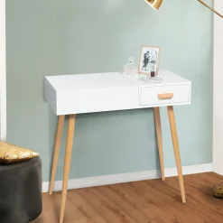 IDMarket Meuble coiffeuse blanche style scandinave* Meubles Bas|Collection Scandinave