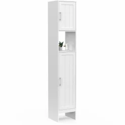 IDMarket Meuble colonne blanc 170 cm pour salle de bain avec rangement* Meubles Salle De Bain