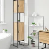 IDMarket Meuble colonne salle de bain style industriel* Meubles Hauts|Collection Industrielle