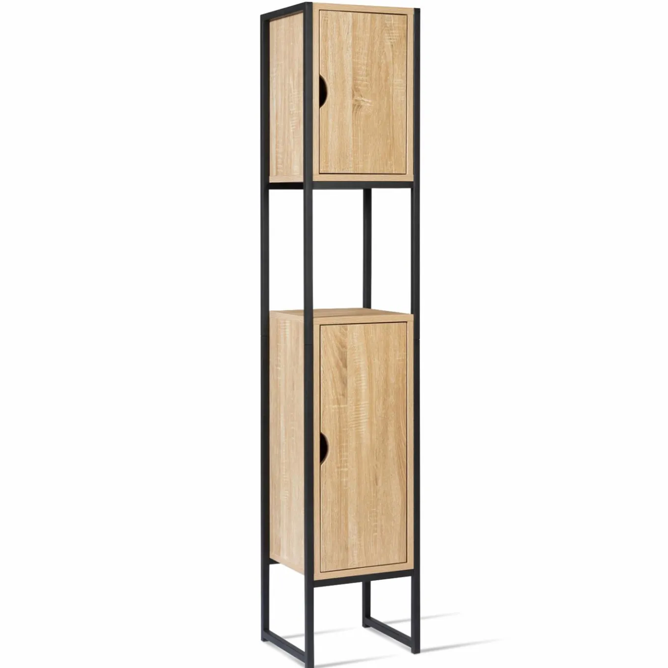 IDMarket Meuble colonne salle de bain style industriel* Meubles Hauts|Collection Industrielle