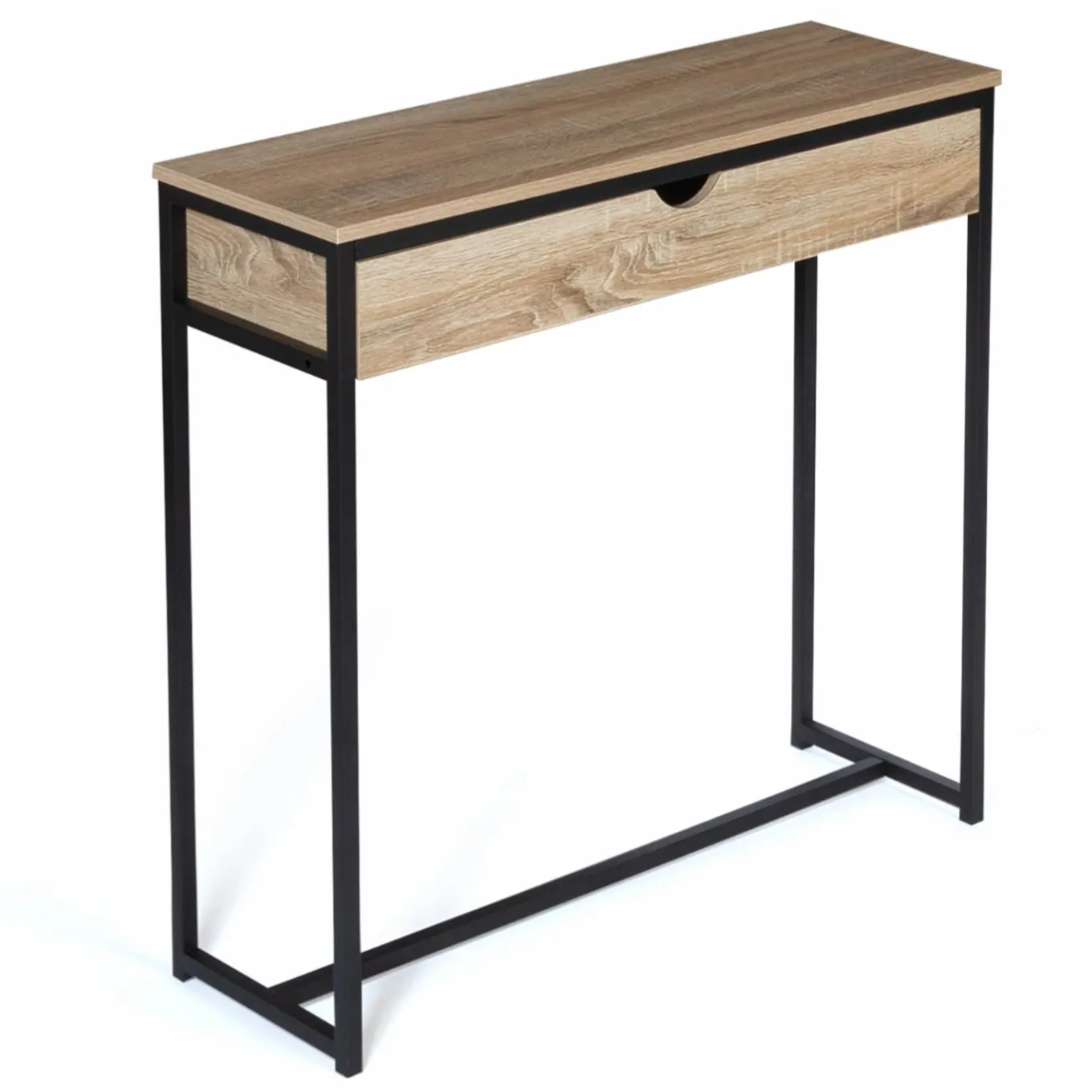 IDMarket Meuble console industrielle bois et métal 90 cm* Meubles Tiroirs|Meubles En Bois