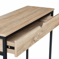 IDMarket Meuble console industrielle bois et métal 90 cm* Meubles Tiroirs|Meubles En Bois