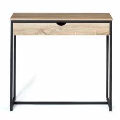 IDMarket Meuble console industrielle bois et métal 90 cm* Meubles Tiroirs|Meubles En Bois