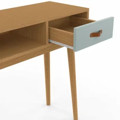 IDMarket Meuble console scandinave bois et vert 100 cm* Meubles Tiroirs|Collection Scandinave