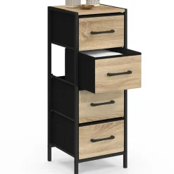 IDMarket Meuble d'appoint 4 tiroirs 30 cm chiffonnier, meuble de rangement design industriel* Meubles Tiroirs|Meubles En Bois