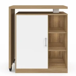 IDMarket Meuble de bar pivotant imitation hêtre* Mange Debout|Ilot Central