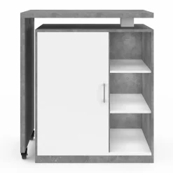 IDMarket Meuble de bar pivotant imitation béton* Mange Debout|Ilot Central