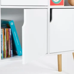 IDMarket Meuble de rangement 6 cases pour enfant bois blanc*Enfant Meubles Blancs|Etagères