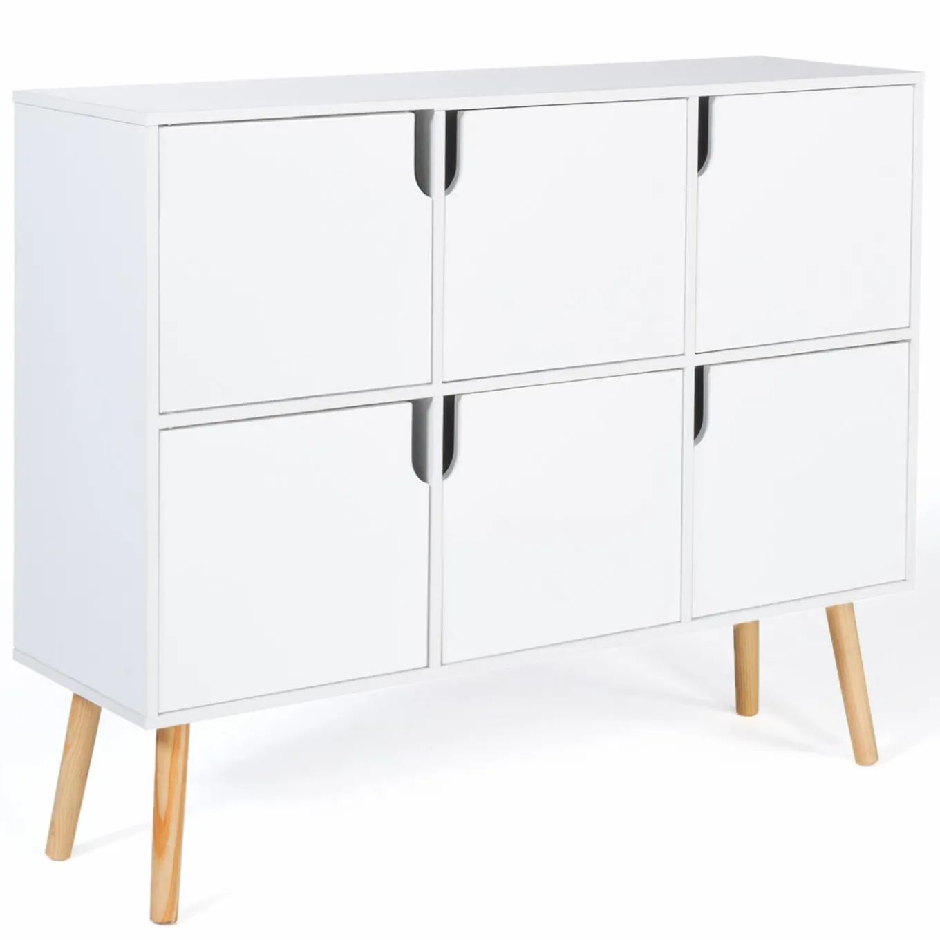 IDMarket Meuble de rangement 6 cases pour enfant bois blanc*Enfant Meubles Blancs|Etagères