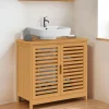 IDMarket Meuble de salle de bain sous lavabo en bambou* Meubles Salle De Bain