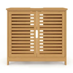 IDMarket Meuble de salle de bain sous lavabo en bambou* Meubles Salle De Bain