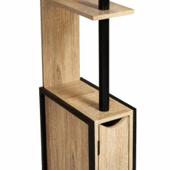 IDMarket Meuble de toilette industriel bois et métal noir* Meubles Hauts|Meubles En Bois