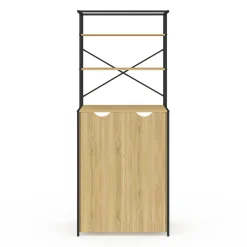 IDMarket Meuble dessus machine à laver fermé design industriel* Rangement Et Accessoires|Séchoirs À Linge