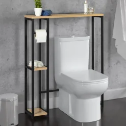 IDMarket Meuble dessus WC industriel bois et métal* Collection Industrielle|Meubles Wc