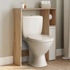 IDMarket Meuble dessus wc placard hêtre blanc* Meubles Salle De Bain|Meubles Wc