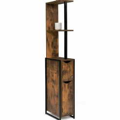 IDMarket Meuble rangement WC style industriel bois effet vieilli* Collection Vintage|Collection Industrielle
