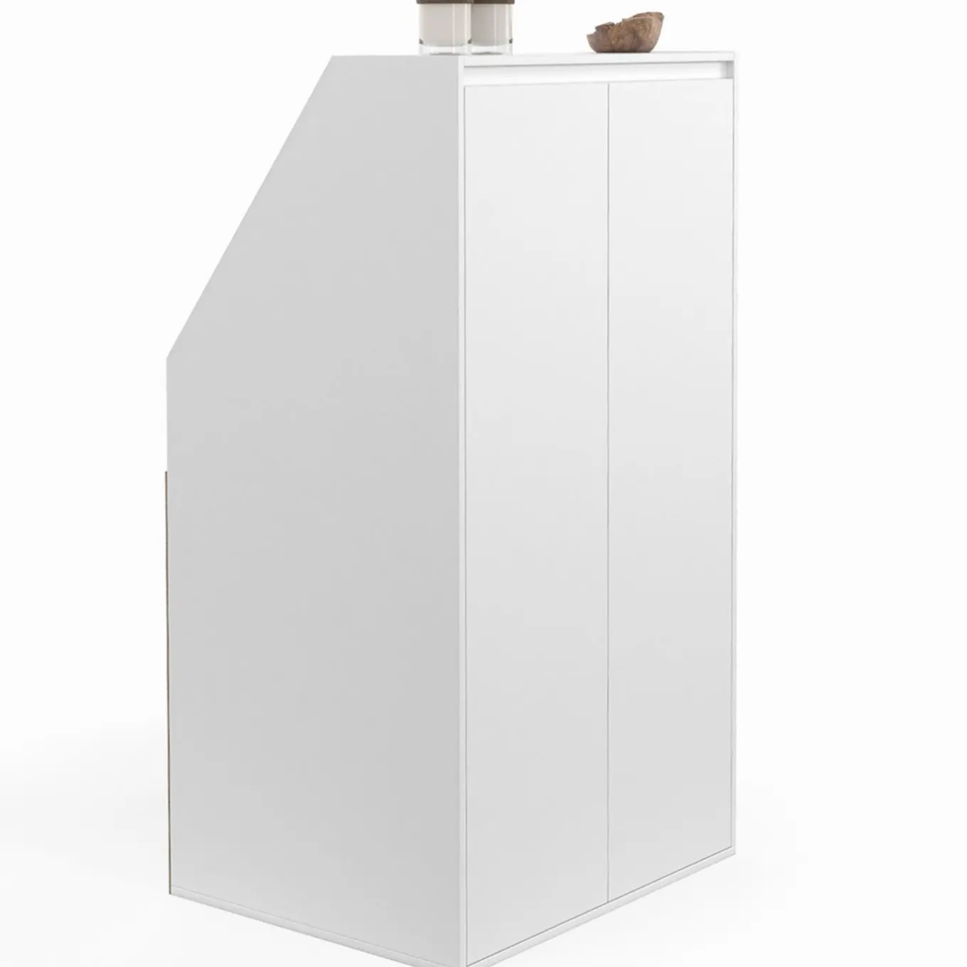 IDMarket Meuble sous pente blanc avec rangement* Meubles Blancs|Armoires