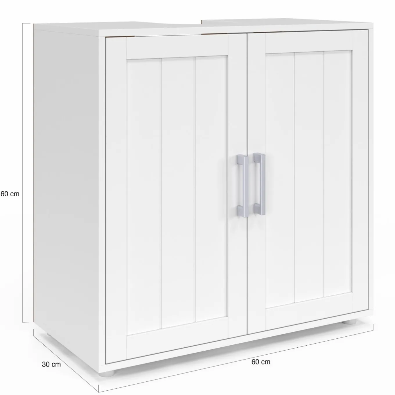 IDMarket Meuble sous-lavabo en bois blanc* Meubles Salle De Bain