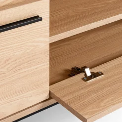 IDMarket Meuble télé contemporain bois et métal 180 cm avec rangements* Collection Design|Collection Contemporaine