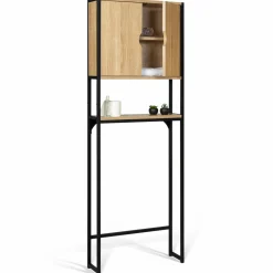IDMarket Meuble toilette industriel bois et métal* Meubles Hauts|Meubles En Bois