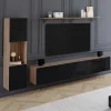IDMarket Meuble TV 180 cm avec colonne et étagère* Meubles En Bois|Collection Design