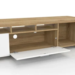 IDMarket Meuble tv 180 cm bois placards blancs* Collection Design|Collection Contemporaine