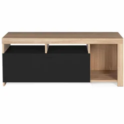 IDMarket Meuble TV bois et placard noir moderne* Collection Design|Collection Contemporaine