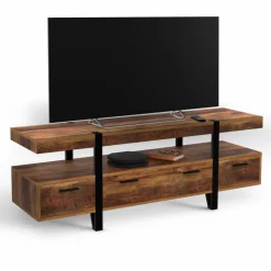 IDMarket Meuble TV 140cm avec rangements* Collection Vintage|Meubles Tv