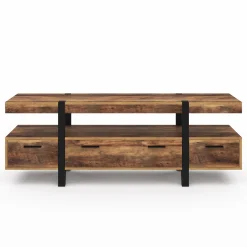 IDMarket Meuble TV 140cm avec rangements* Collection Vintage|Meubles Tv