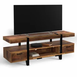 IDMarket Meuble TV 140cm avec rangements* Collection Vintage|Meubles Tv