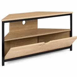 IDMarket Meuble TV d'angle industriel* Collection Industrielle|Salon Complet