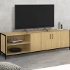 IDMarket Meuble TV industriel 160 cm avec 2 portes* Meubles Bas|Meubles Tv