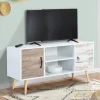 IDMarket Meuble TV scandinave blanc 2 portes* Meubles Bas|Collection Scandinave