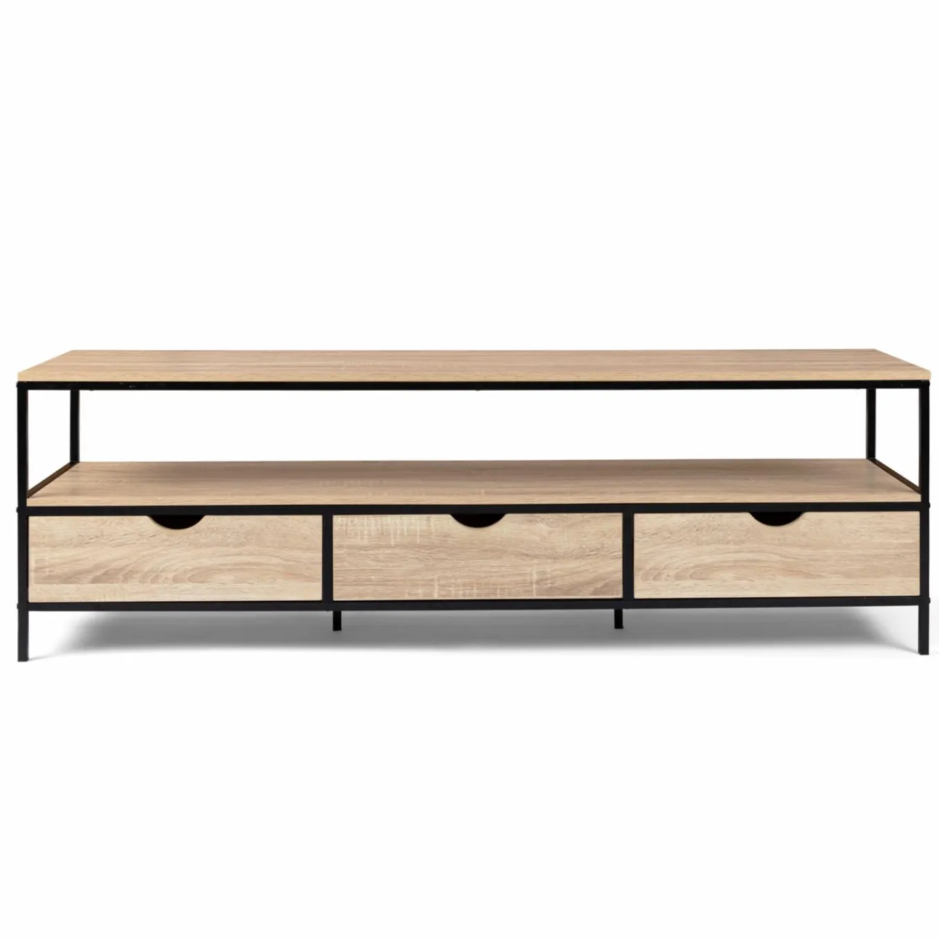 IDMarket Meuble TV style industriel 3 tiroirs 160 cm* Meubles Tiroirs|Collection Industrielle
