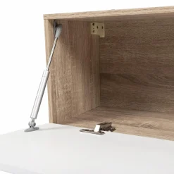 IDMarket Meuble TV suspendu bois et blanc* Collection Moderne|Collection Design