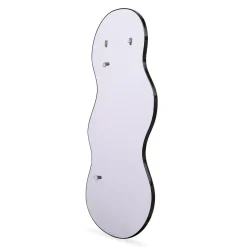 IDMarket Miroir organique contour noir 45 x 100 cm* Décoration Et Accessoires|Collection Métal