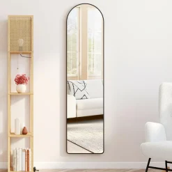 IDMarket Miroir sur pied contour noir 160 x 40 cm* Décoration Et Accessoires|Collection Métal