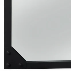 IDMarket Miroir verrière noir 140 x 84 cm industriel* Décoration Et Accessoires|Collection Industrielle