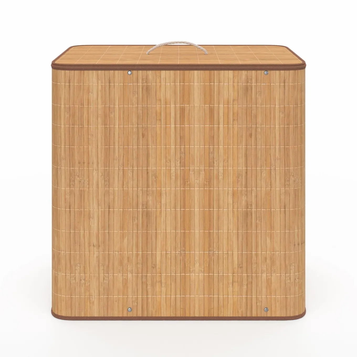 IDMarket Panier à linge 3 bacs amovibles bambou et tissu* Paniers À Linge|Accessoires Salle De Bain