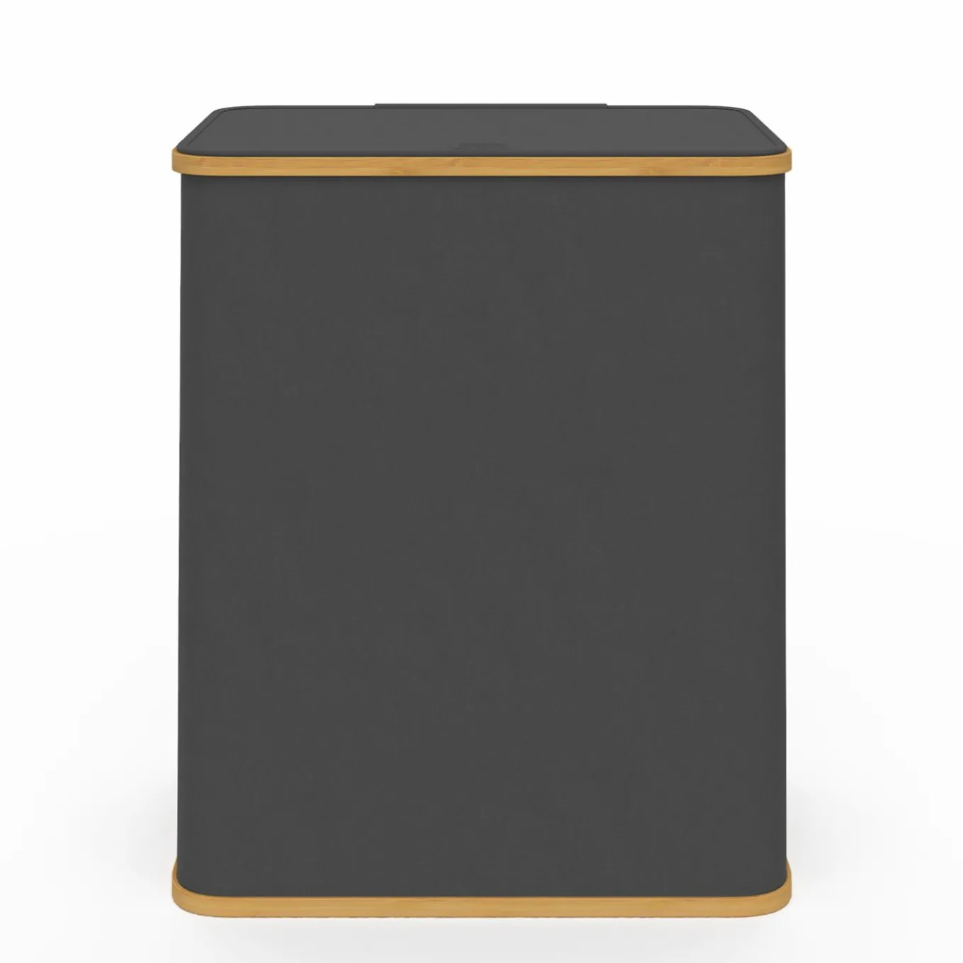 IDMarket Panier à linge 140L 2 bacs amovibles bambou gris* Paniers À Linge|Collection Bambou