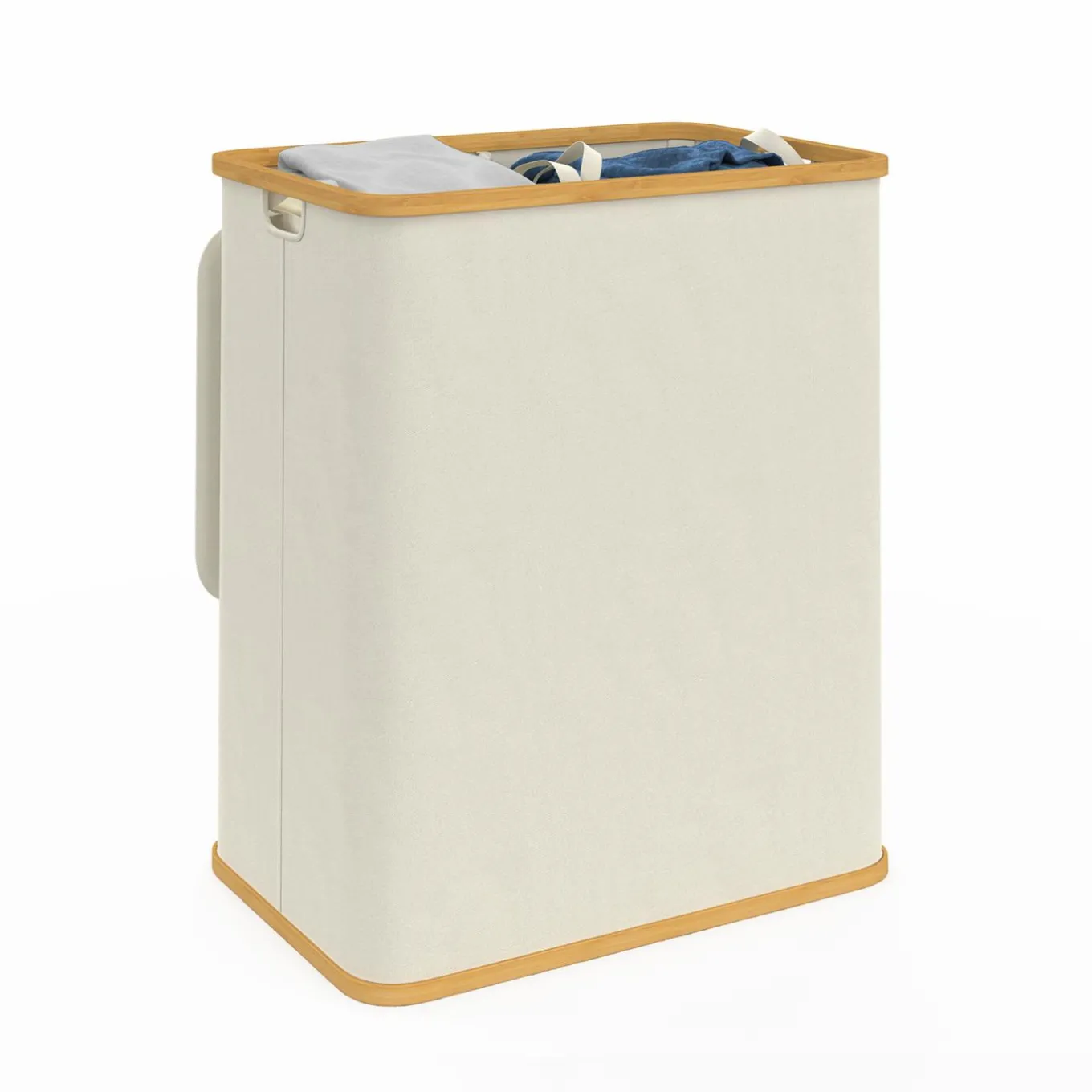 IDMarket Panier à linge 140L avec 2 bacs amovibles* Rangement Et Accessoires|Paniers À Linge