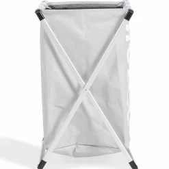 IDMarket Panier à linge pliable gris 3 compartiments* Paniers À Linge|Accessoires Salle De Bain