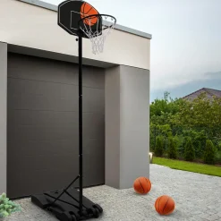 IDMarket Panier de basket intérieur/extérieur sur pied hauteur réglable 240 à 305 cm*Enfant Jeux Enfant|Loisirs Et Jeux D'Exterieur