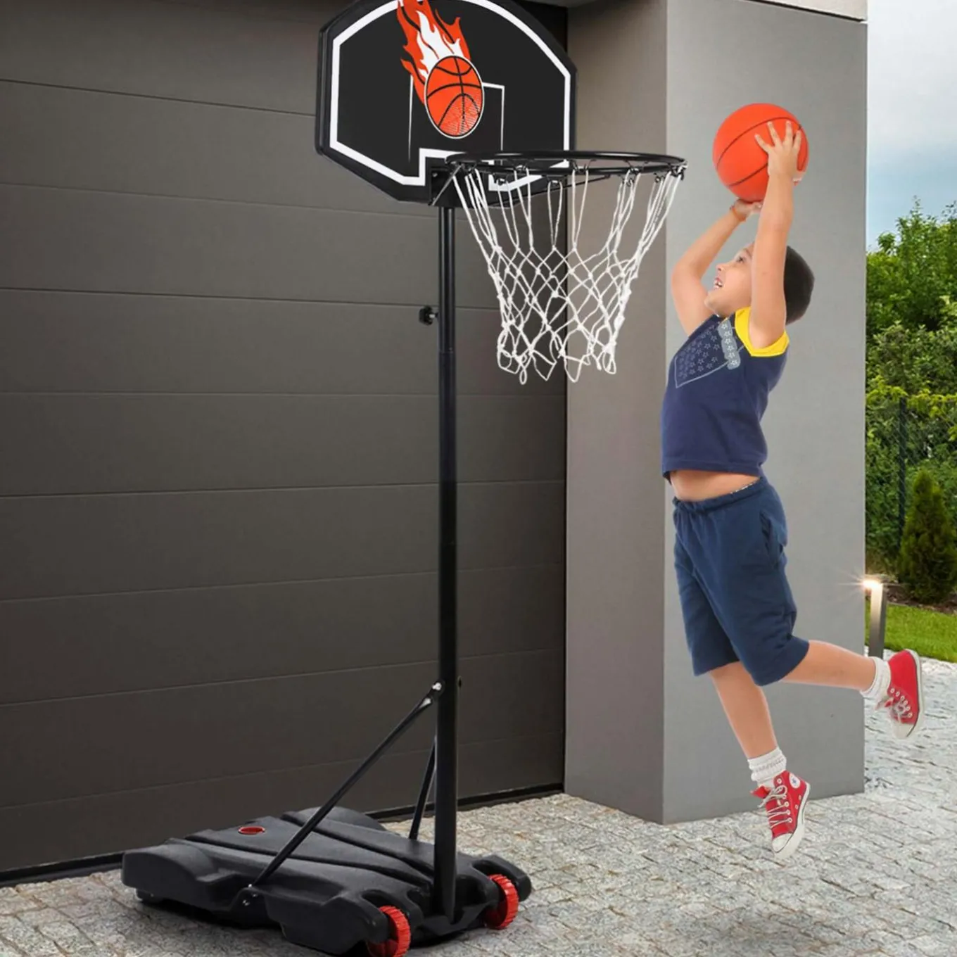 IDMarket Panier de basket sur pied hauteur réglable*Enfant Jeux Enfant|Loisirs Et Jeux D'Exterieur