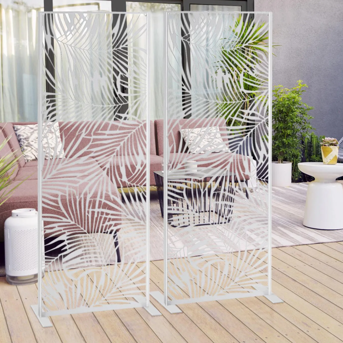 IDMarket Panneau décoratif universel 150 x 50 CM PALM gris clair* Panneaux Occultants