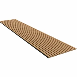 IDMarket Panneaux acoustiques en tasseaux de bois chêne clair et noir de 250 x 60 CM* Produits D’Aménagement Intérieur|Décoration Et Accessoires