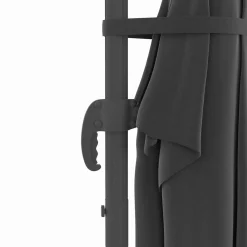 IDMarket Parasol déporté inclinable 3x4 m rotatif 360 gris avec LED* Parasols