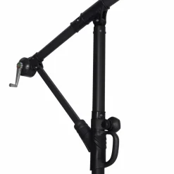 IDMarket Parasol déporté rotatif 350 cm coloris gris* Parasols